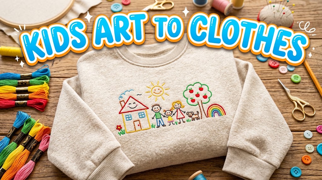 Turning Children Art into Wearable Memories Time Fiber